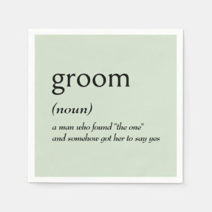 Dictionary Definition for GROOM Napkin