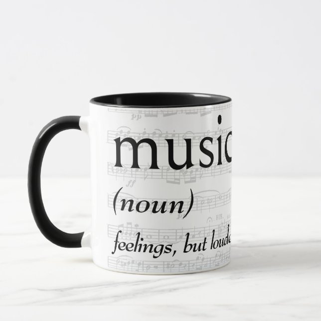Dictionary Definition for MUSIC Mug (Left)