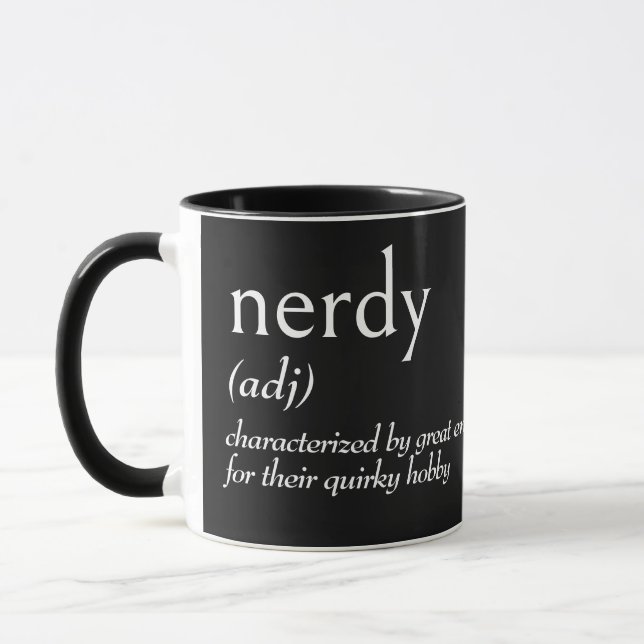 Dictionary Definition for NERDY Mug (Left)