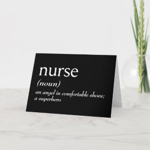 Dictionary Definition For NURSE Card