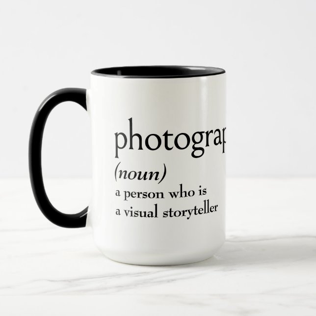 Dictionary Definition For PHOTOGRAPHER Mug (Left)