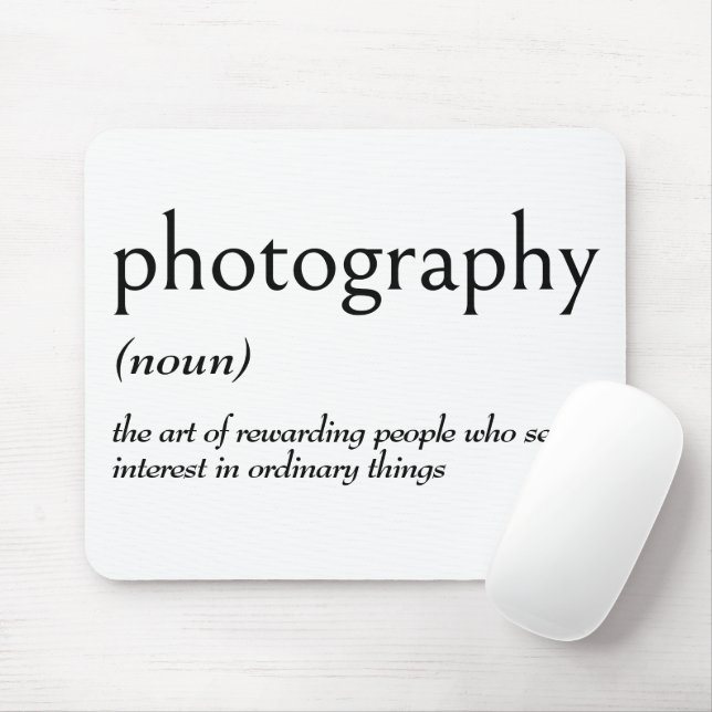 Dictionary Definition For PHOTOGRAPHY Mouse Pad (With Mouse)