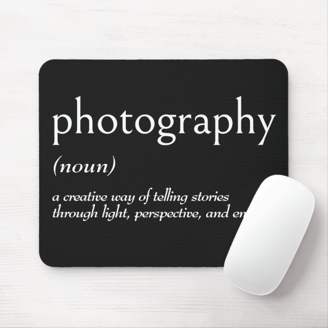 Dictionary Definition For PHOTOGRAPHY Mouse Pad (With Mouse)