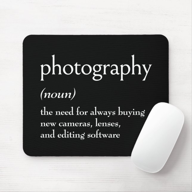 Dictionary Definition For PHOTOGRAPHY Mouse Pad (With Mouse)