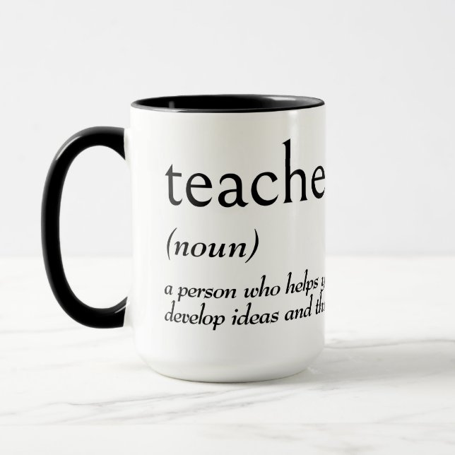 Dictionary Definition For TEACHER Mug (Left)