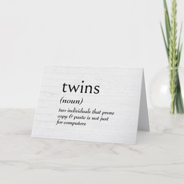 Dictionary Definition For TWINS Card (Front)