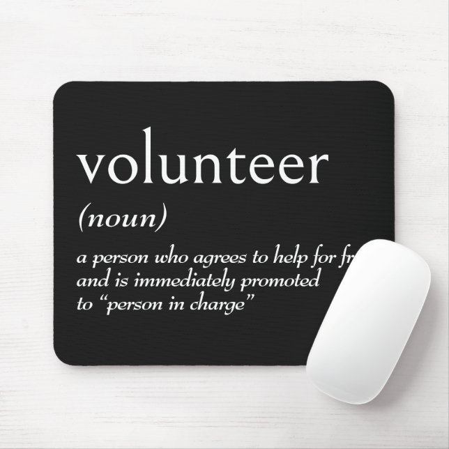 Dictionary Definition for VOLUNTEER Mouse Pad (With Mouse)