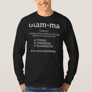 Dictionary Glamma Grandma Definition Cool Grandmo T-Shirt