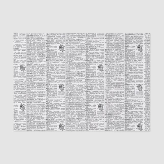 Dictionary Page Tissue Paper (Front)