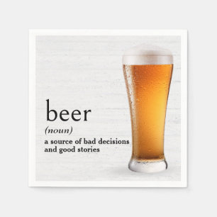 Dictionary's Definition Of BEER Napkin