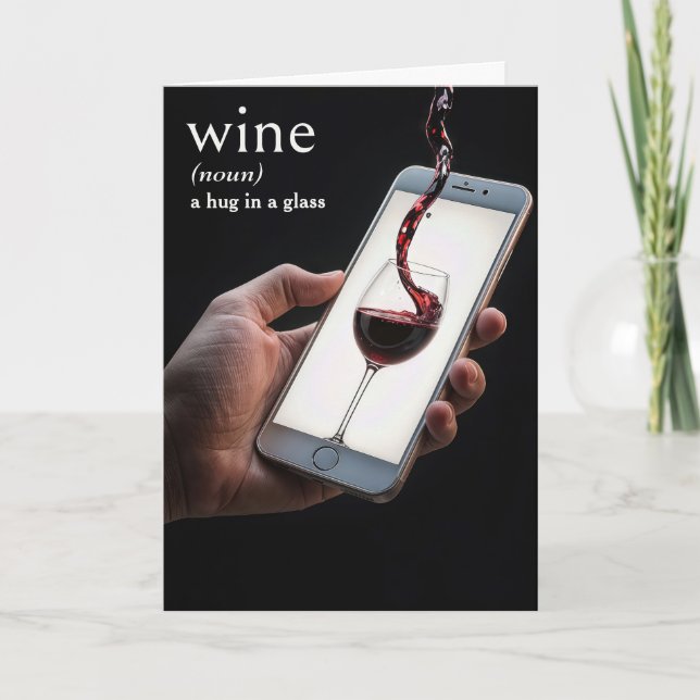 Dictionary's Definition of WINE for Birthday Card (Front)