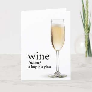 Dictionary's Definition of WINE for Birthday Card