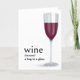 Dictionary's Definition of WINE for Birthday Card
