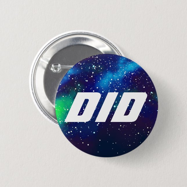 DID Customisable Galaxy Identity 6 Cm Round Badge (Front & Back)
