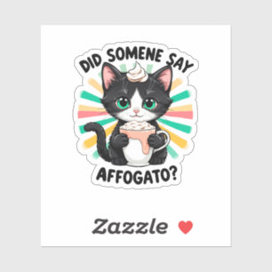 Did Someone Say Affogato? Retro Coffee Cat   affog