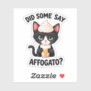 Did Someone Say Affogato? Retro Coffee Cat affog