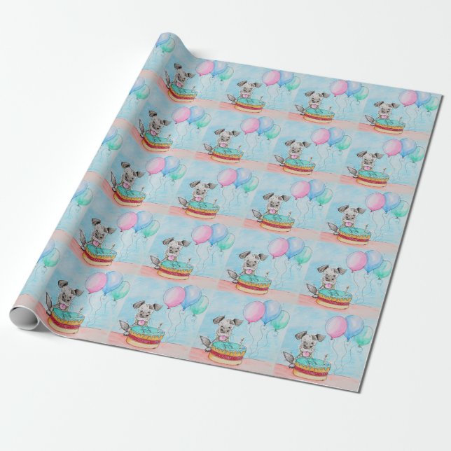 Did Someone Say Birthday Cake? Wrapping Paper (Unrolled)