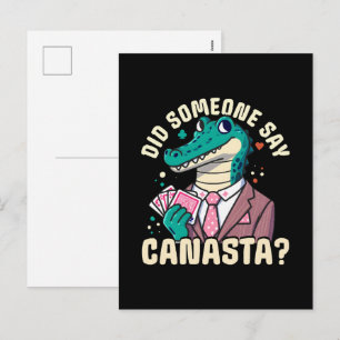 Did Someone Say Canasta Holiday Postcard