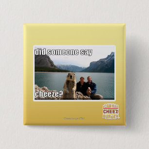 Did someone say cheeze? 15 cm square badge
