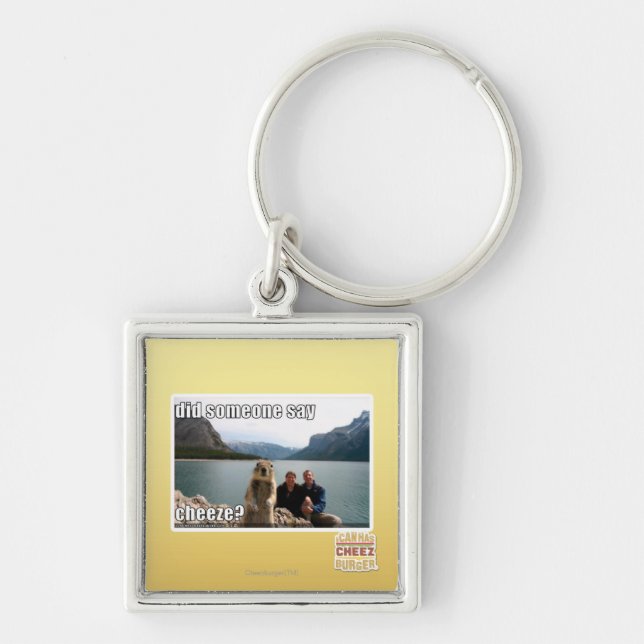 Did someone say cheeze? key ring (Front)