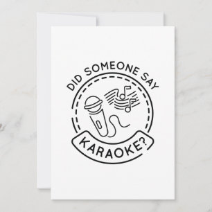 Did Someone Say Karaoke Thank You Card