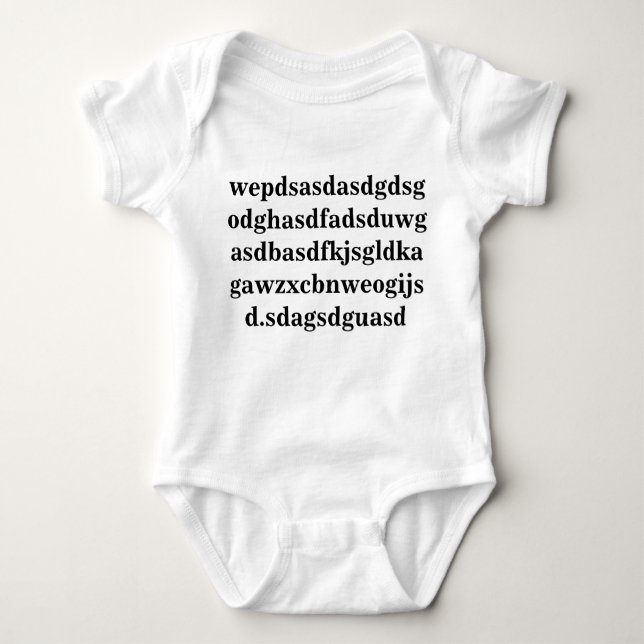 Did the baby design this baby bodysuit (Front)