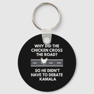 Did The Chicken Cross The Road Funny Harris Key Ring