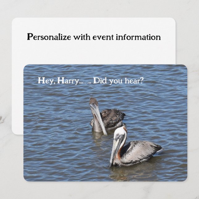 Did you hear? invitation (Front/Back)