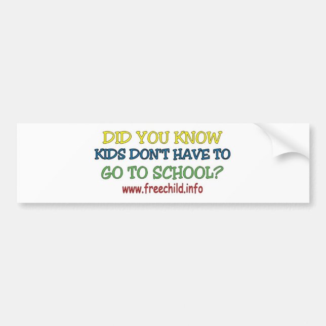 Did you know? Bumper Sticker (Front)