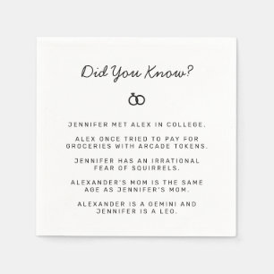 Did You Know Engagement Facts Napkin