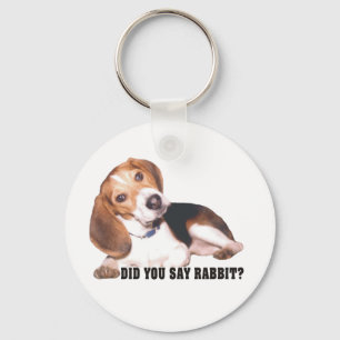 Did you Say Rabbit Beagle Key Chain
