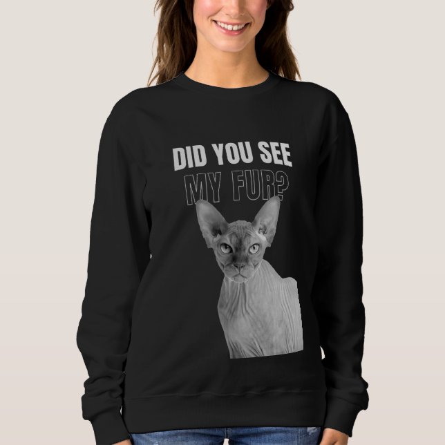 Did You See My Fur Kitty  Cat Tee (Front)