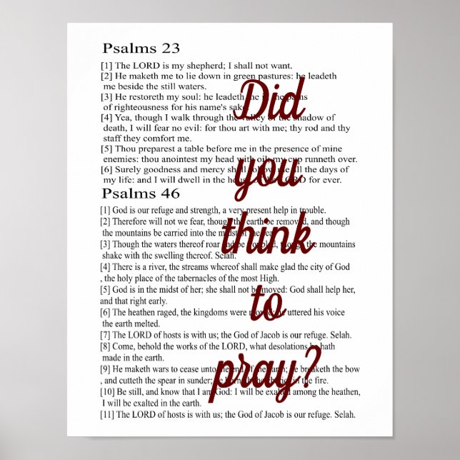 Did you think to pray? poster (Front)