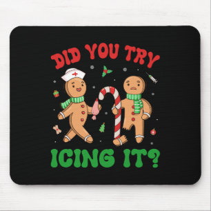 Did You Try Icing It Retro Christmas Gingerbread N Mouse Pad