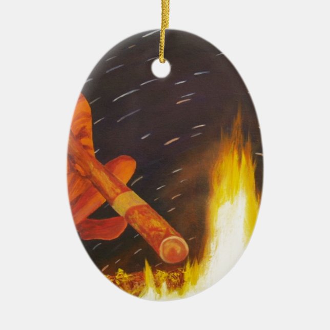 Didgeridoo Dreaming Ceramic Tree Decoration (Front)