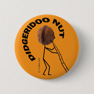 Didgeridoo Nut 6 Cm Round Badge