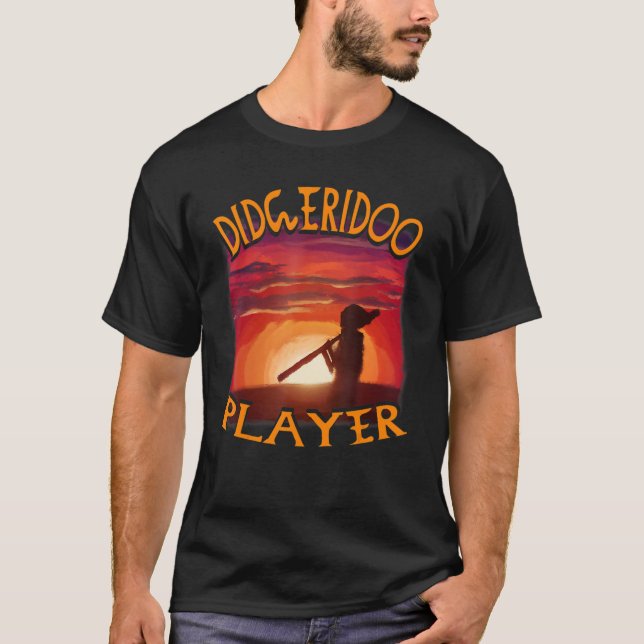 Didgeridoo Player Sunset Didgeridoo Player T-Shirt (Front)
