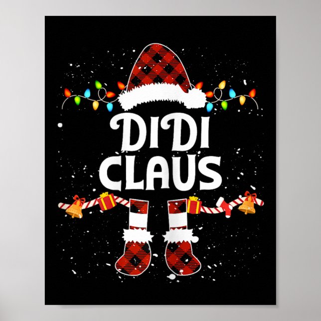 Didi Claus Santa Hat Christmas Lights Decorations  (Front)