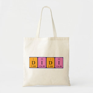 Didi periodic table name tote bag