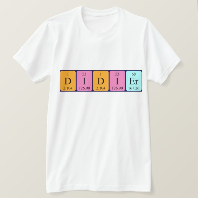 Didier periodic table name shirt (Design Front)