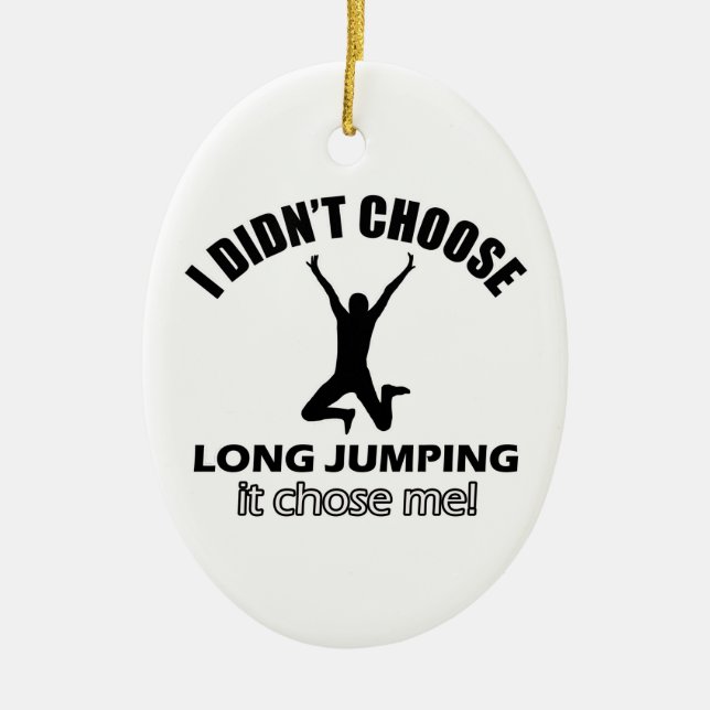Didn't choose long jump ceramic ornament (Front)