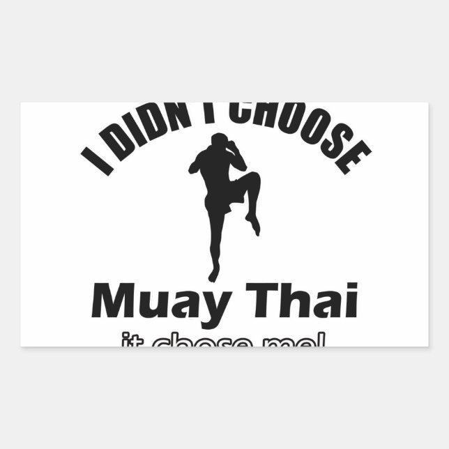 Didn't choose muay thai rectangular sticker (Front)