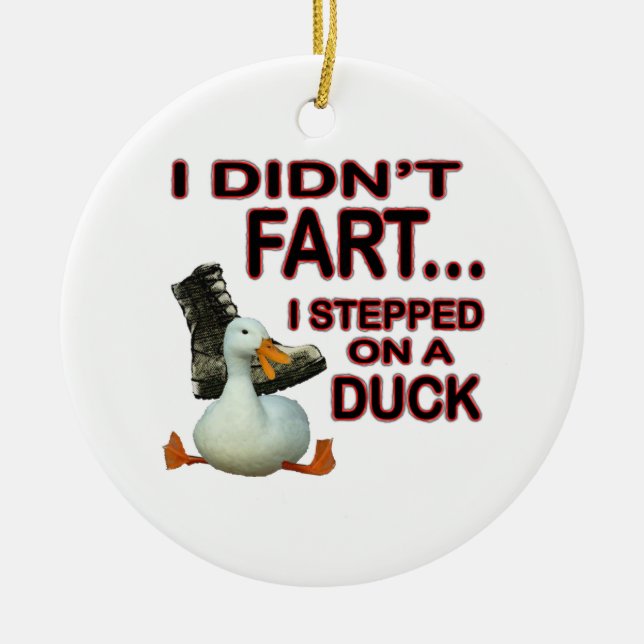 Didn't Fart Ceramic Tree Decoration (Front)