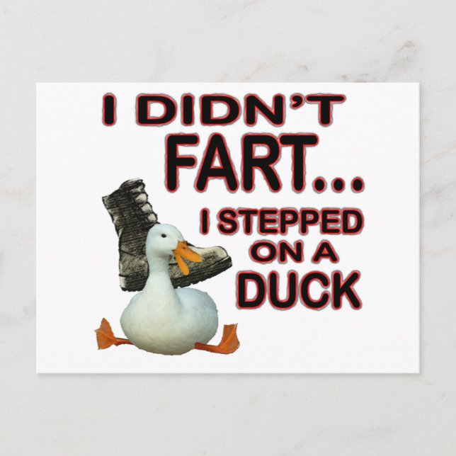 Didn't Fart Postcard (Front)