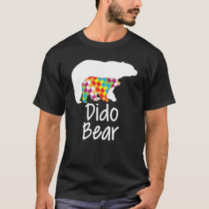 Dido Autism Awareness Bear Rainbow Puzzle Ribbon D T-Shirt