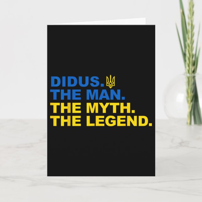 Didus Proud Ukrainian Grandpa Father's Day Trident Card (Front)