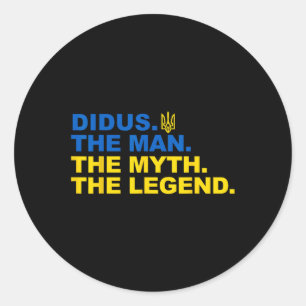 Didus Proud Ukrainian Grandpa Father's Day Trident Classic Round Sticker