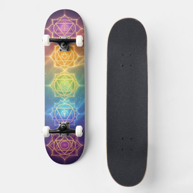Die 7 Chakren´11 Skateboard (Front)