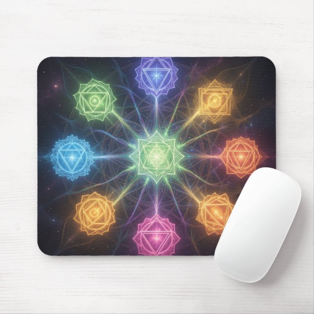 Die 7 Chakren´4 Mouse Pad (With Mouse)