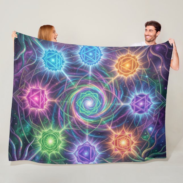 Die 7 Chakren´5 Fleece Blanket (In Situ)